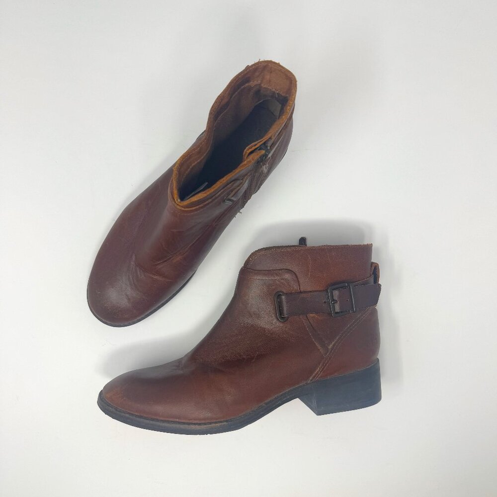 UGG Barnett Brown Leather Chelsea Ankle Boot US 6
